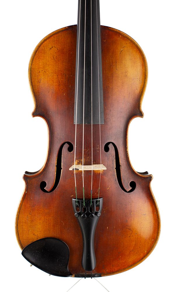 A violin, labelled Antonius Stradiuarius Cremonenfis