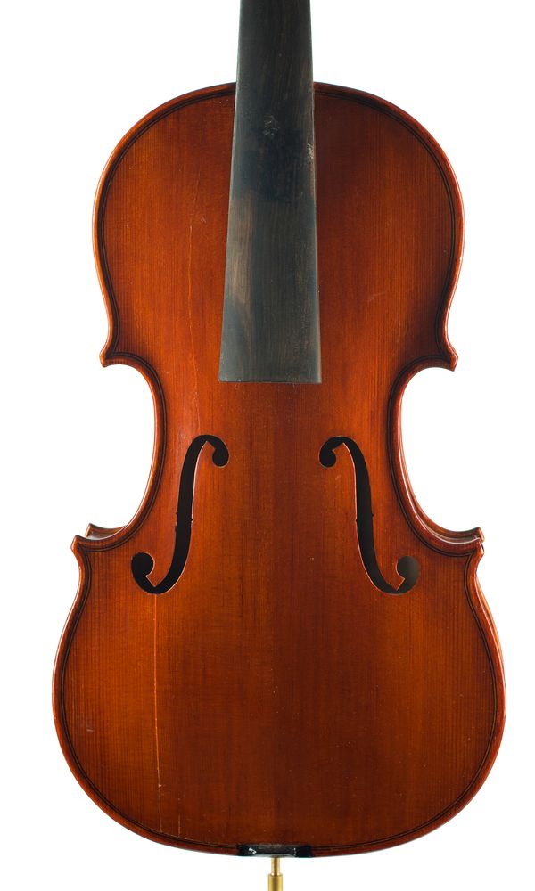 A quarter-sized violin, unlabelled