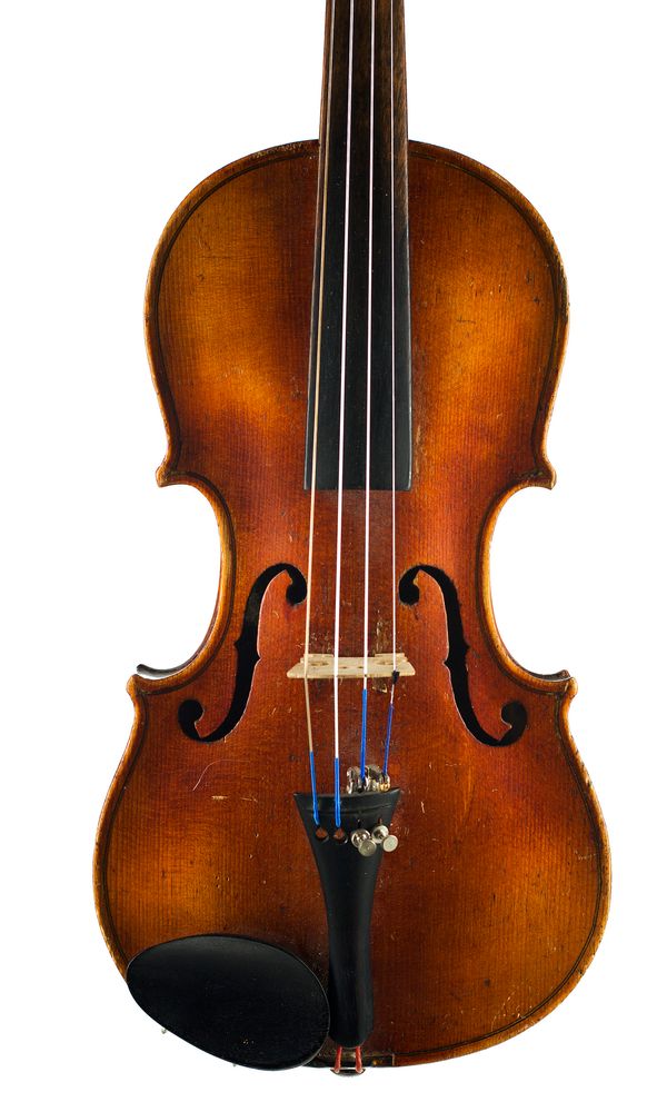 A three-quarter sized violin, labelled Jacobus Stainer