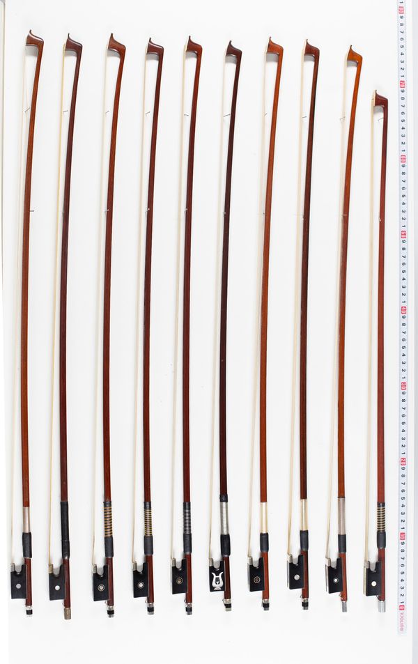 Twelve bows, various lengths