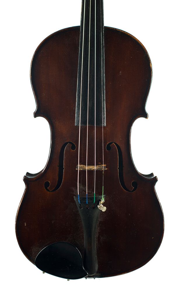 A violin, labelled 1923 Trade Mark, Made in Nippon