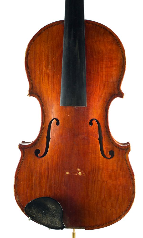 A violin, labelled The British Violin Makers Guild