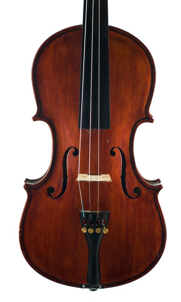 A violin, labelled J. R. Taylor Essex 1988