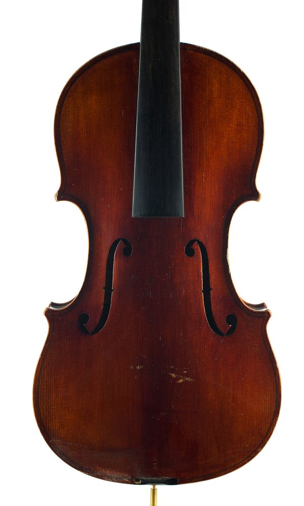 A violin, labelled Anton Kessel