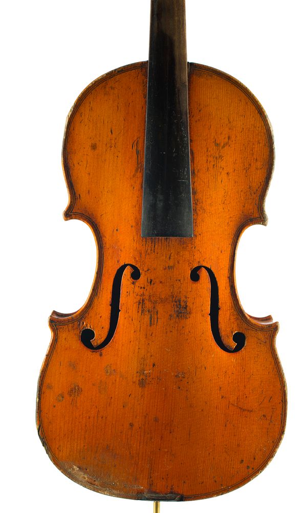 A violin, labelled Compagnon