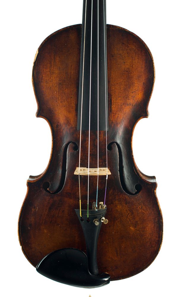 A violin, unlabelled Over 100 years old