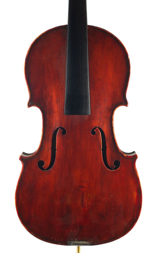 A three-quarter sized violin, unlabelled