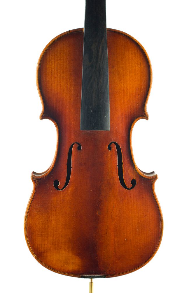 A three-quarter sized violin, unlabelled