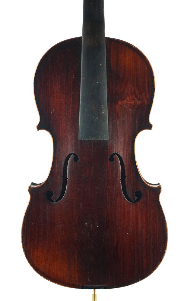 A three-quarter sized violin, labelled Medio Fino