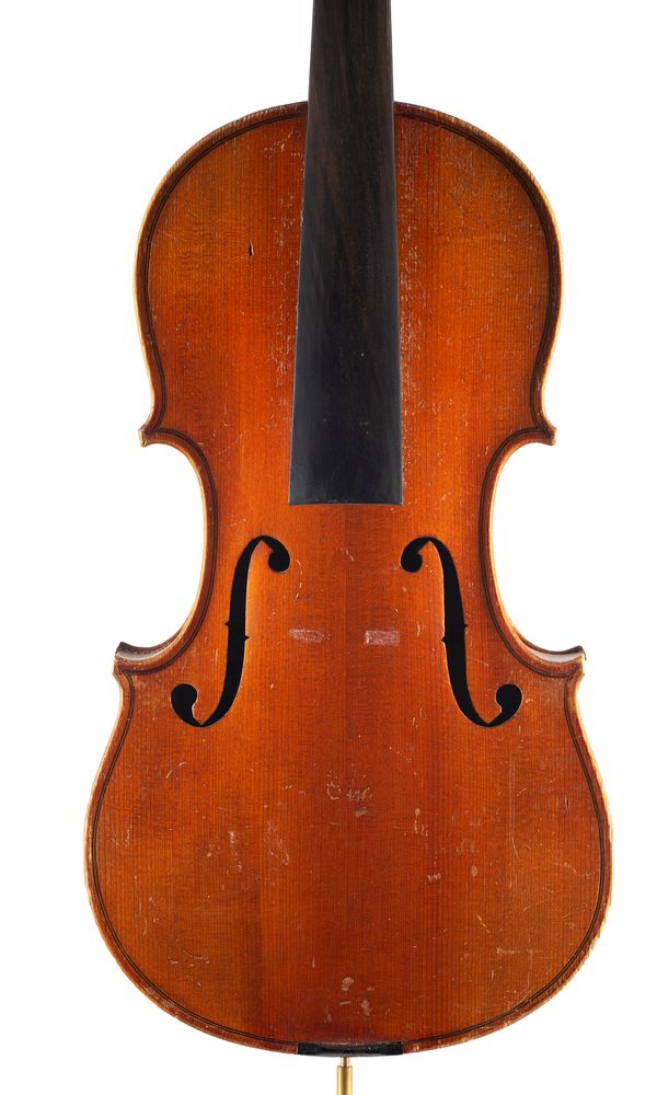 A three-quarter sized violin, unlabelled