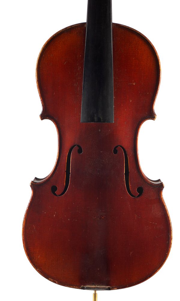 A three-quarter sized violin, labelled Antonius Strauarius