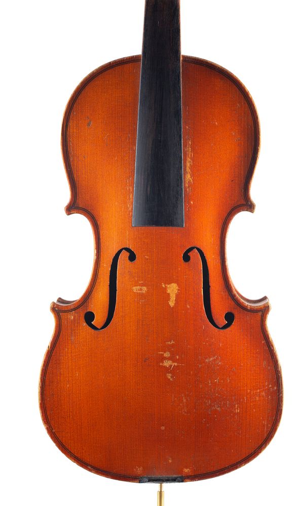 A three-quarter sized violin, labelled Antonius Stradivarius