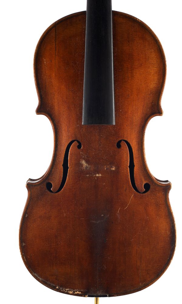 A violin, branded J. Lamb Over 100 years old