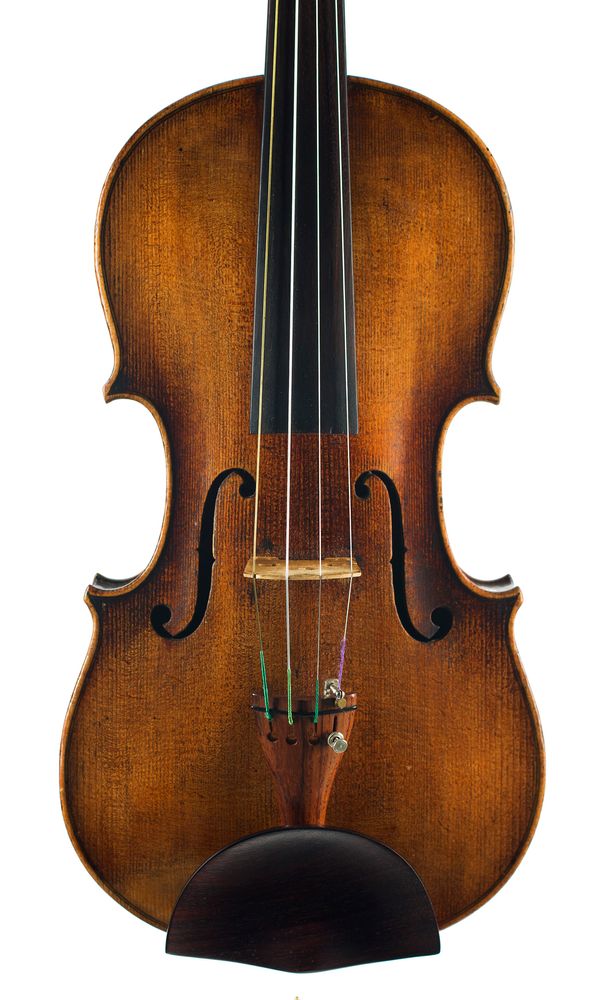 A violin, labelled Joh. Bapt. Schweitzer