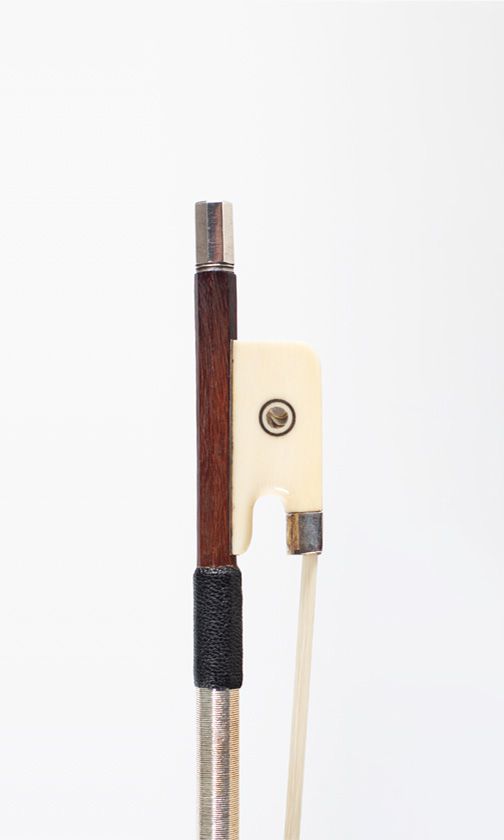 An ivory-mounted violin bow by Georges Emile Barjonet, Mirecourt, circa 1960