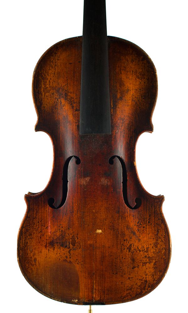 A violin, labelled Francis Gobetti
