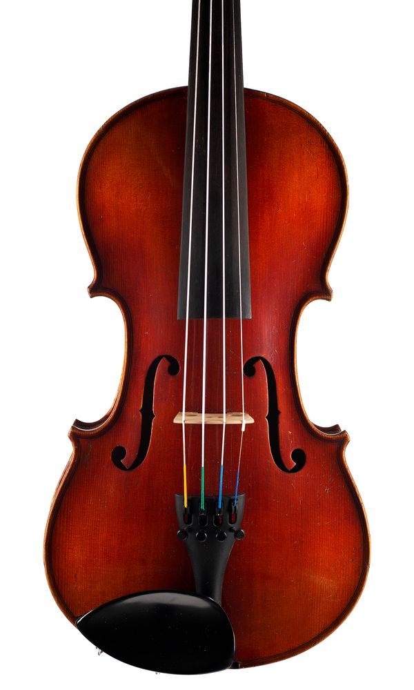 A violin, labelled Jacobus Stainer