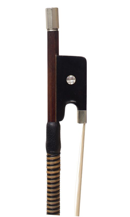 A nickel-mounted viola bow, early 20th Century