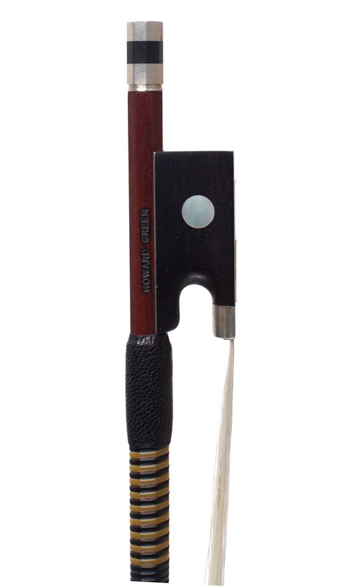 A silver-mounted violin bow by Howard Green, Tayport, 2017