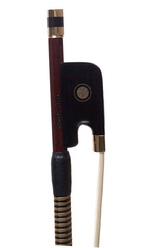 A gold-mounted contemporary cello bow by Howard Green, Tayport