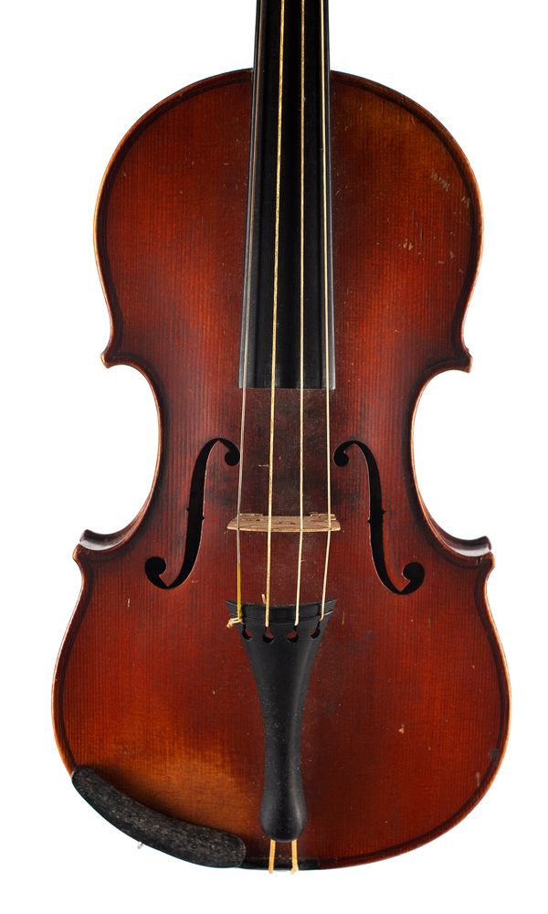 A three-quarter sized violin, labelled Copie de J. B.te Vuillaume over 100 years