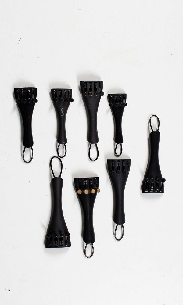 Eight violin tailpieces