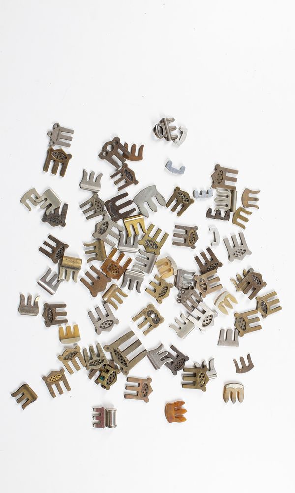 Sixty metal mutes and five plastic mutes