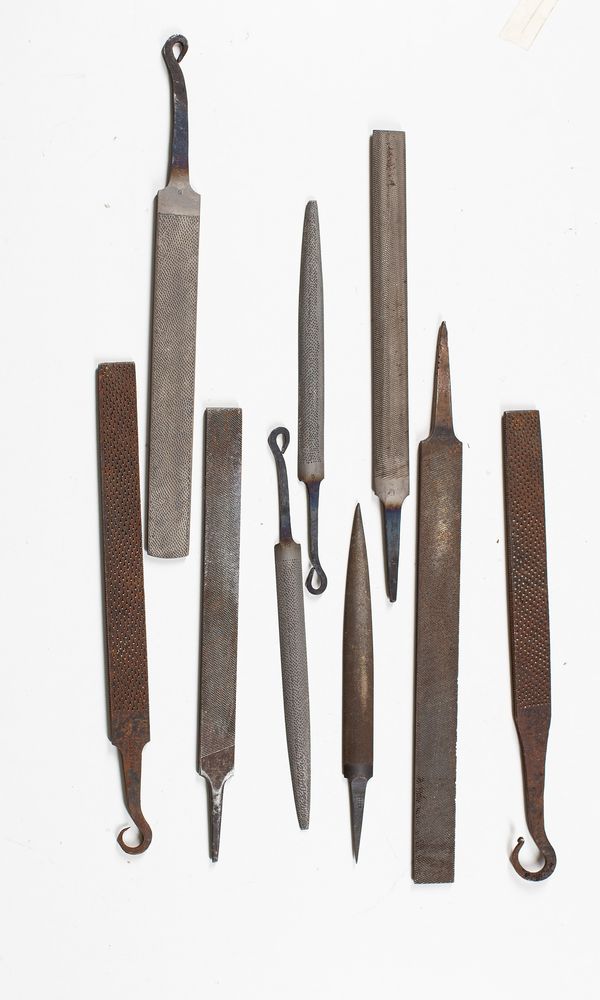 Eight rasps and three files