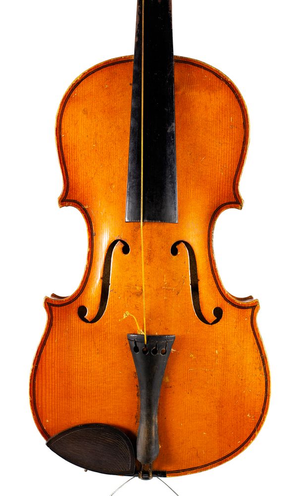 A three quarter sized violin, unlabelled