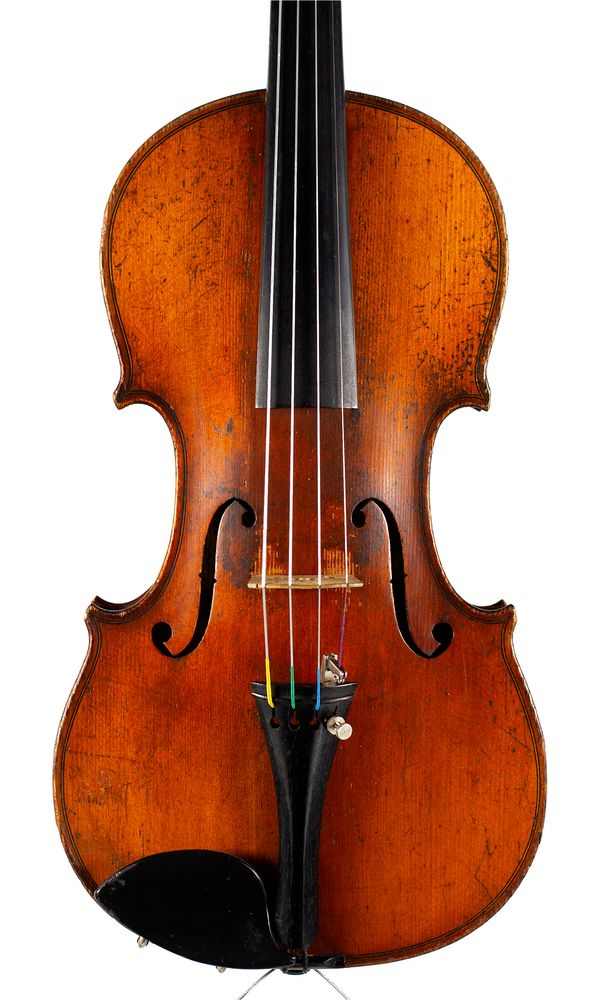 A half-size violin, labelled Antonius Straduarius
