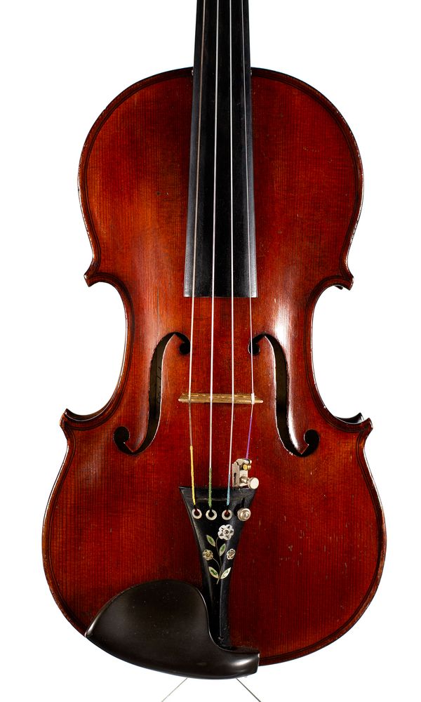 A violin, labelled Leonard Zeile