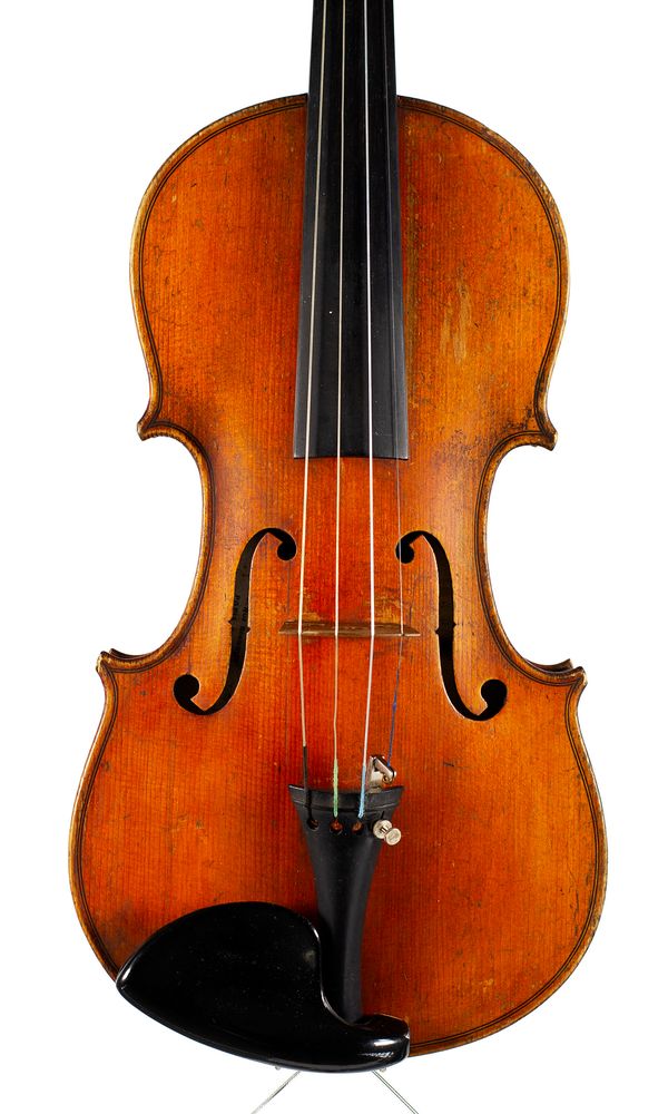 A violin, labelled Jerome T-Lamy & Co 1910, over 100 years old