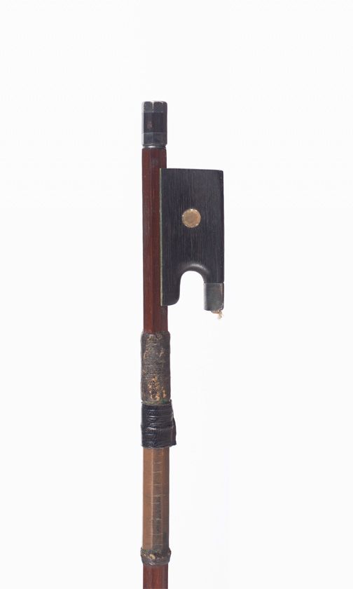 A silver-mounted violin bow, unbranded