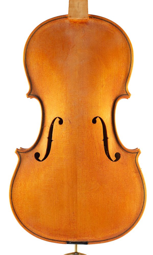 A viola, labelled Brian Philip Brealey