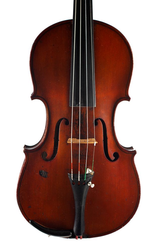 A violin, labelled Jerome Thibouville-Lamy & Cie