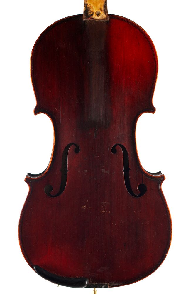 A violin, labelled Compagnon