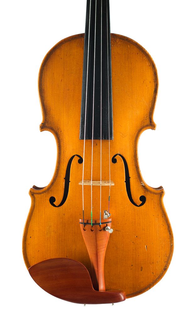 A violin, labelled Raffaele ed Antonio Gagliano