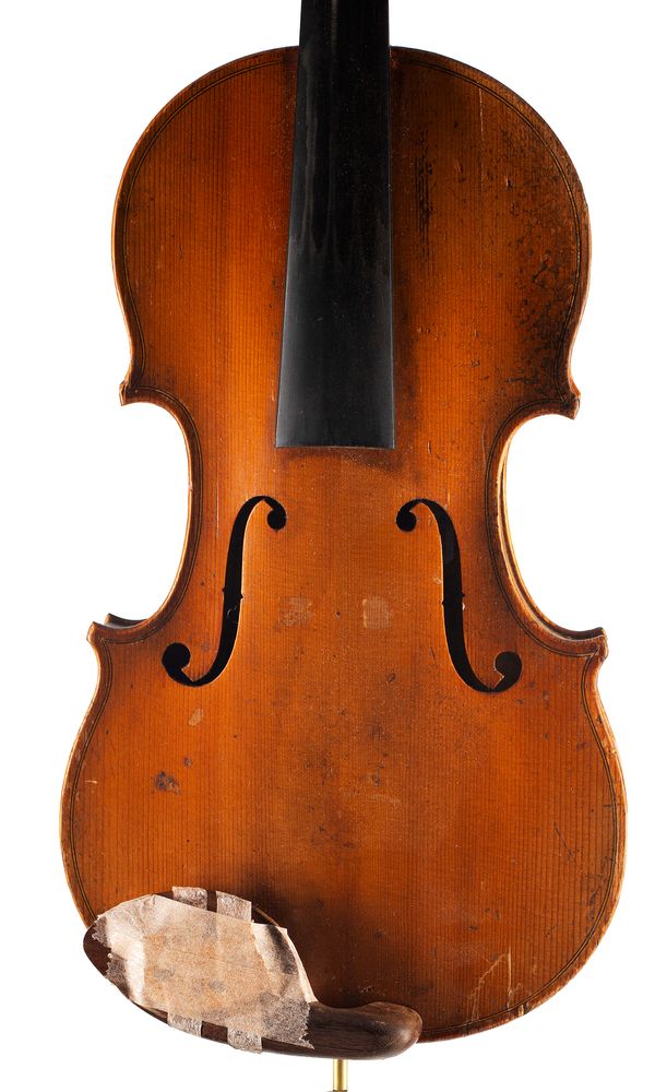 A violin, labelled Jean Baptiste Vuillaume