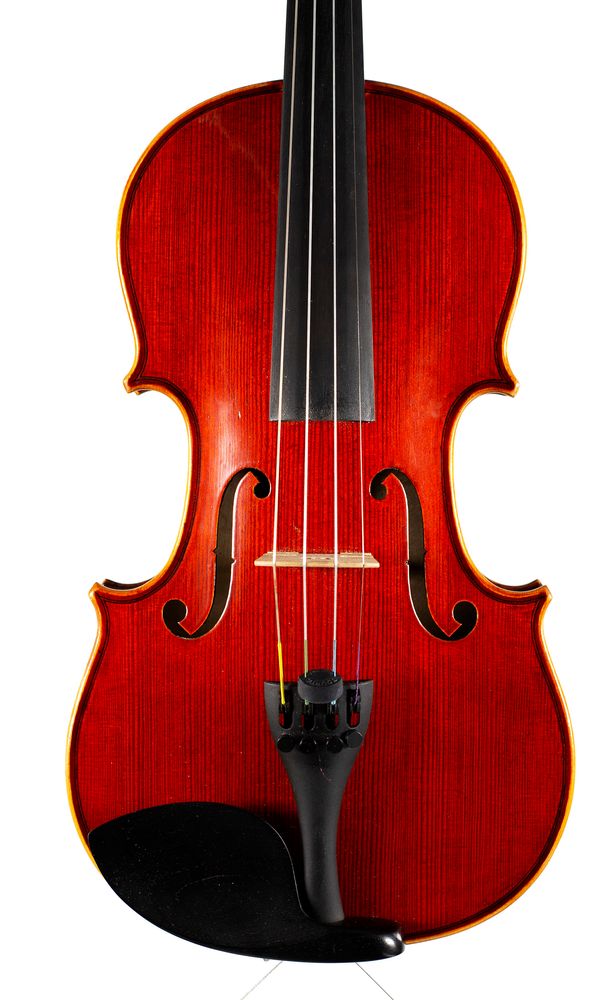 A violin, labelled Emmanuel Berberian