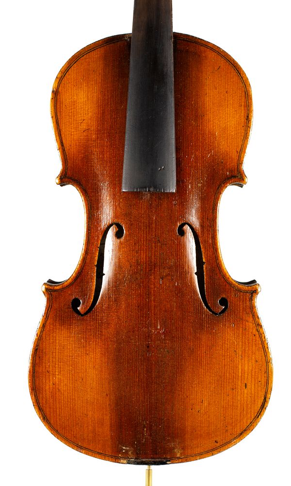 A violin, labelled [indistinctly]