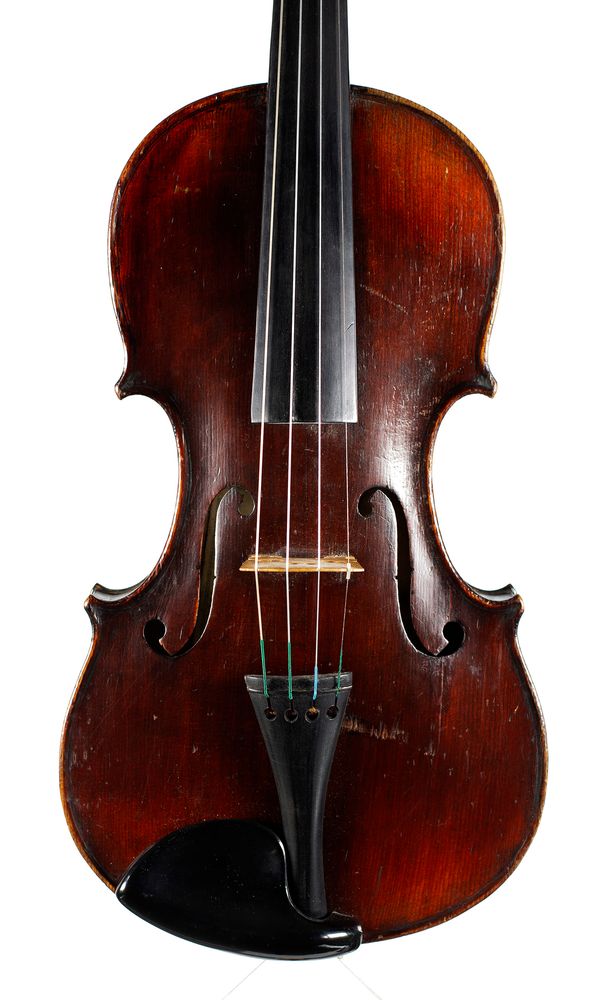 A violin, labelled Alfredus Contino