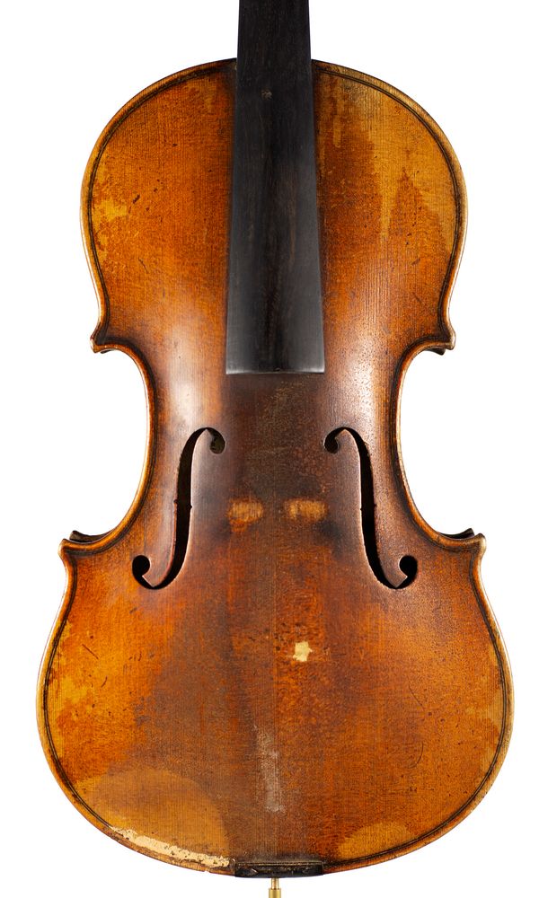 A violin, labelled Antonius Stradivarius circa 1900