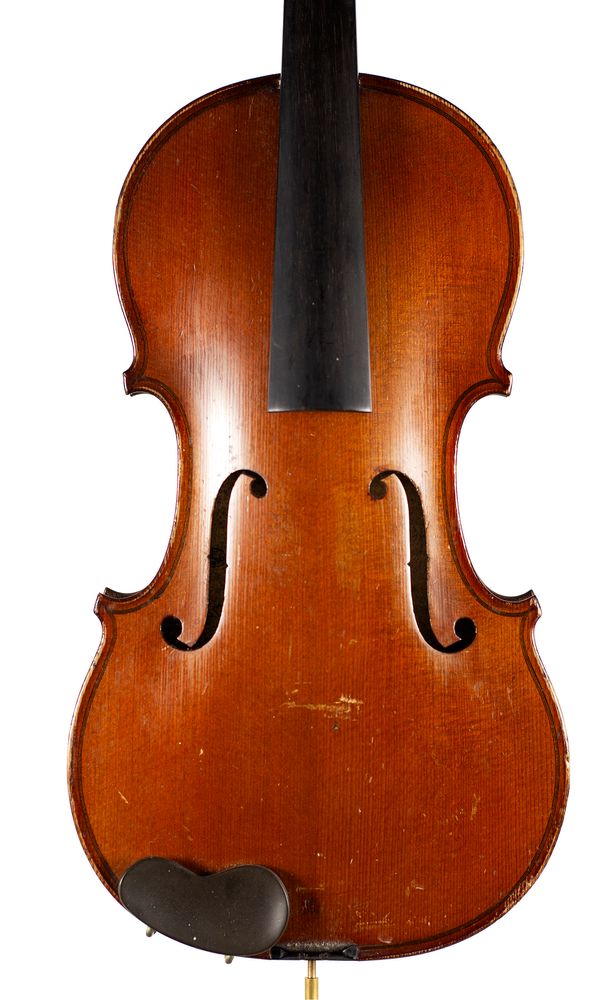 A violin, branded Nicolas Bertolini