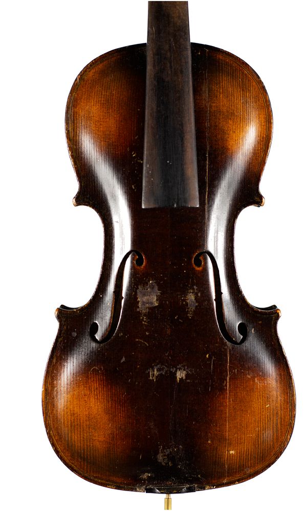 A violin, labelled Joh. Bapt. Schweitzer