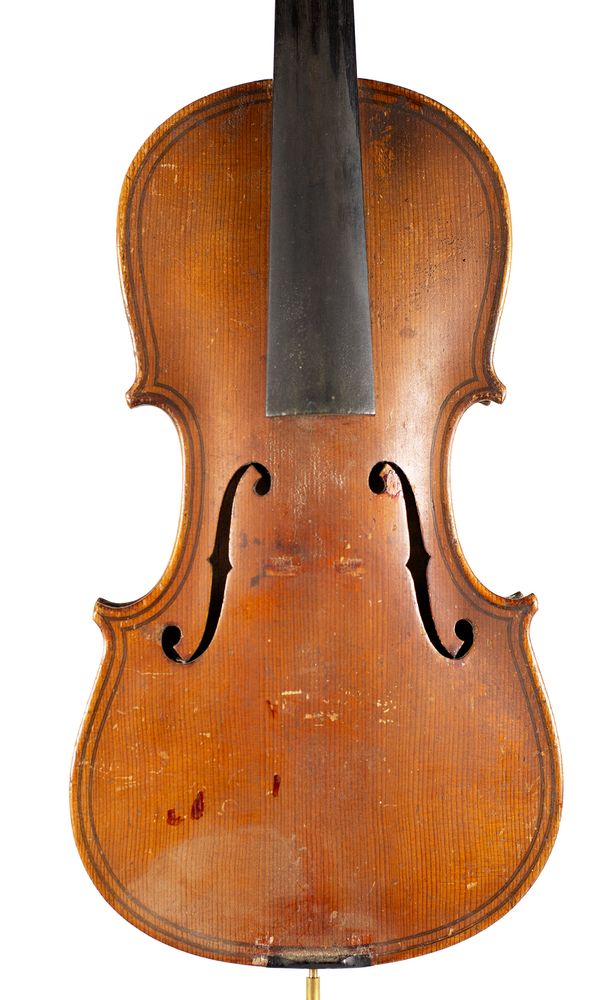 A violin, labelled Maggini