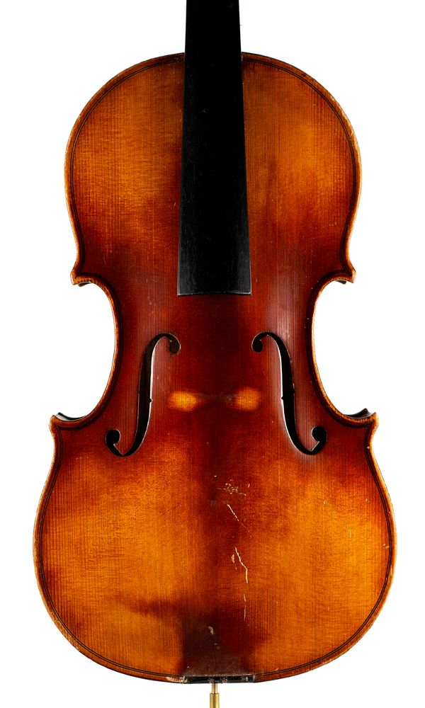 A violin, labelled Antonius Stradivarius