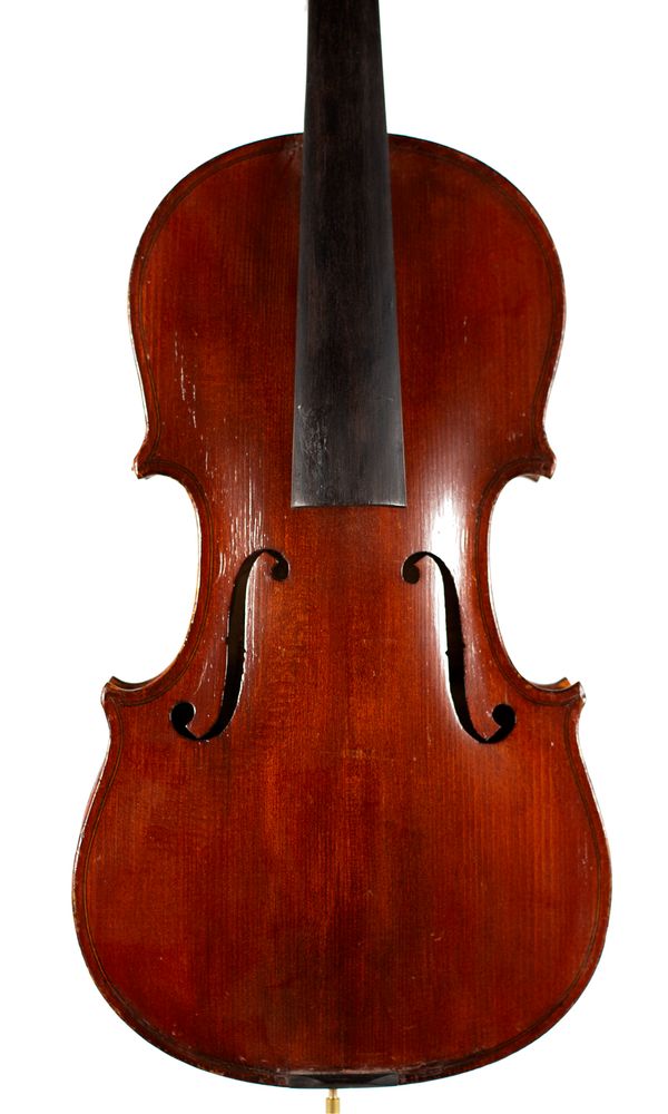A violin, labelled Copy of Antonius Stradivarius