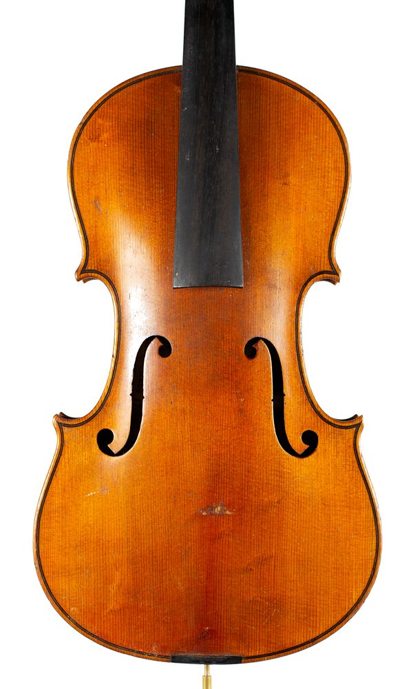 A violin, labelled Antonius Stradiuarius