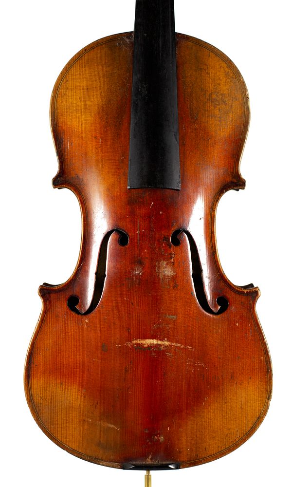 A violin, labelled Antonius Stradiuarius