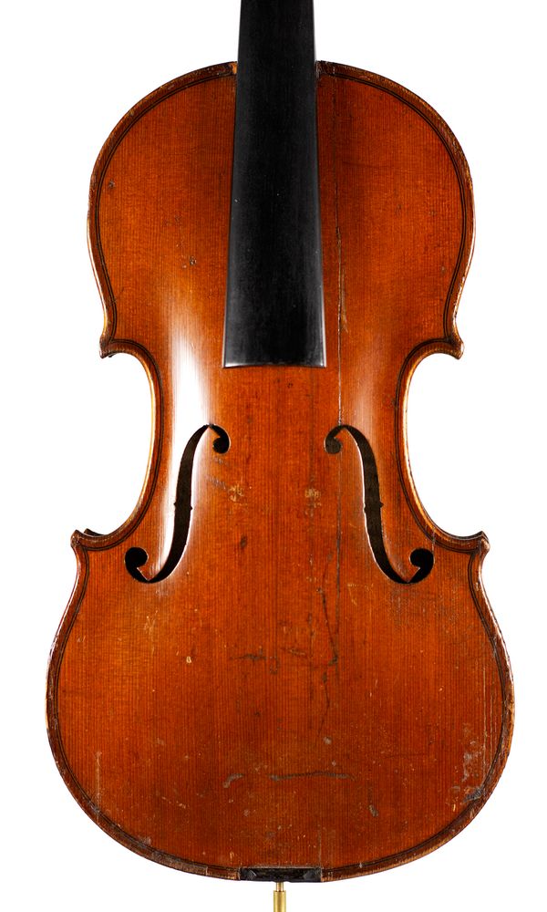 A violin, labelled Francois Barzoni